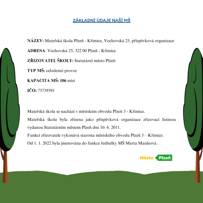 Kopie návrhu Webovky - základní údaje o&nbsp;MŠ